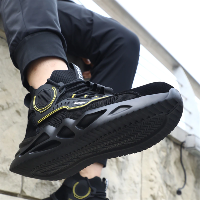 Guyisa | Cork steel cap breathable lightweight work boots