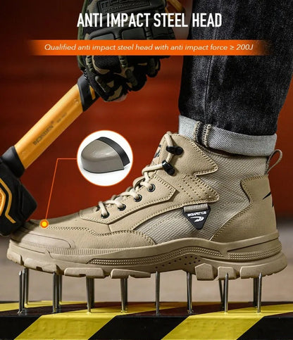 JB | Rafelo Fireproof Lightweight Waterproof Steel Toe Safety Work Shoes